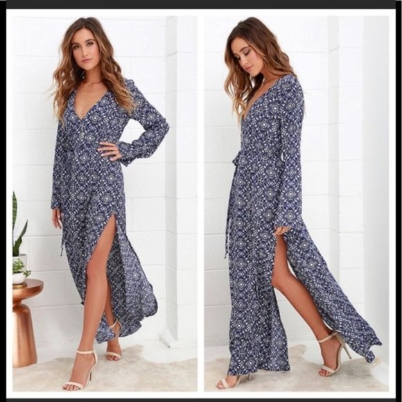 Lulus Mandala Daydream Blue Print Maxi Dress - Picture 2 of 9